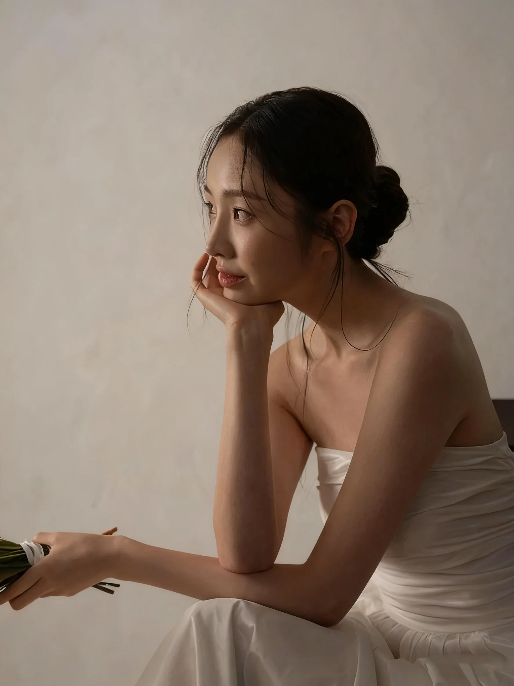 Элегантное корейское свадебное платье без бретелек на заказ, шелковое свадебное платье с открытой спиной, трапециевидное платье невесты без плеч на заказ