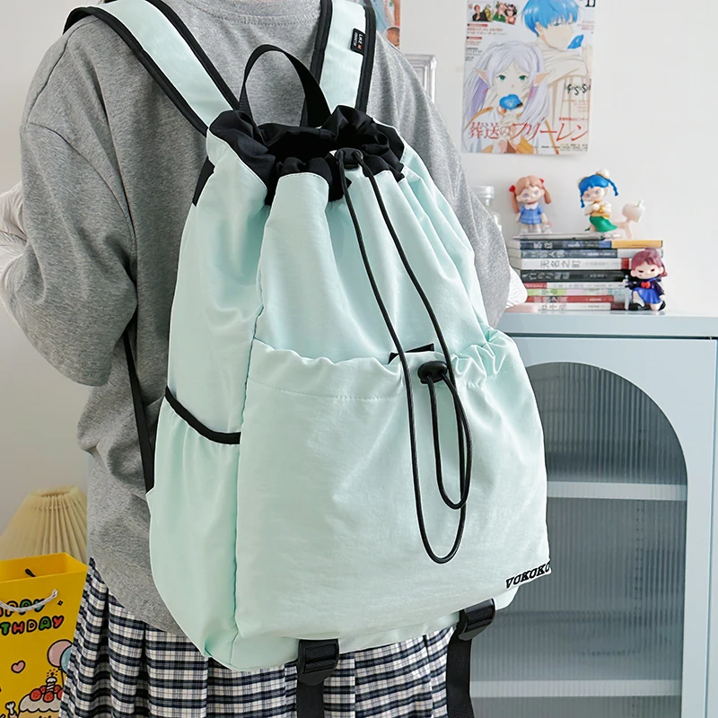 Estudante coreano mochila escolar de grande capacidade sacos de escola para meninas adolescentes bonito mochila feminina marca saco de livro mochila de náilon