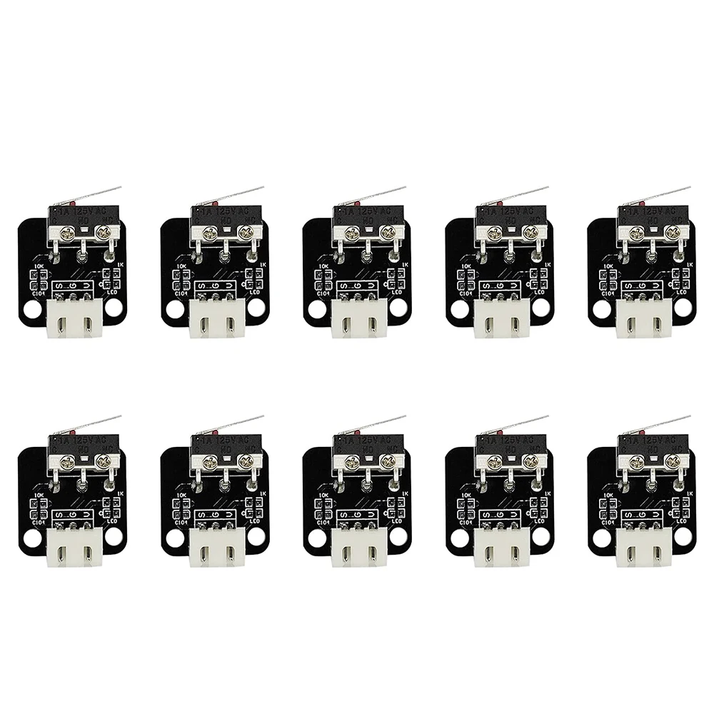 3D Printer 10Pcs Limited Switch End Stops Mechanical Switch Module with 3 Pins 39.3 Inch Cable for Ramps RepRa Tevo