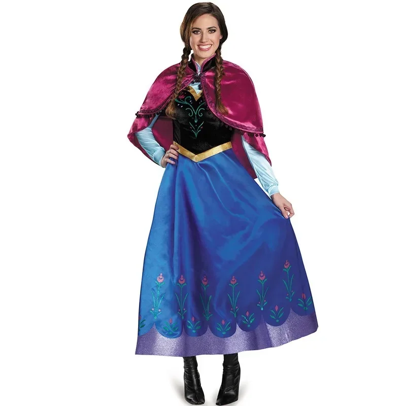 

SN66 Frozen Anna Princess Cosplay Costumes Adults Snow Queen Dress Elsa Cosplay Clothing Fairy Tale Party Carnival Halloween W&M
