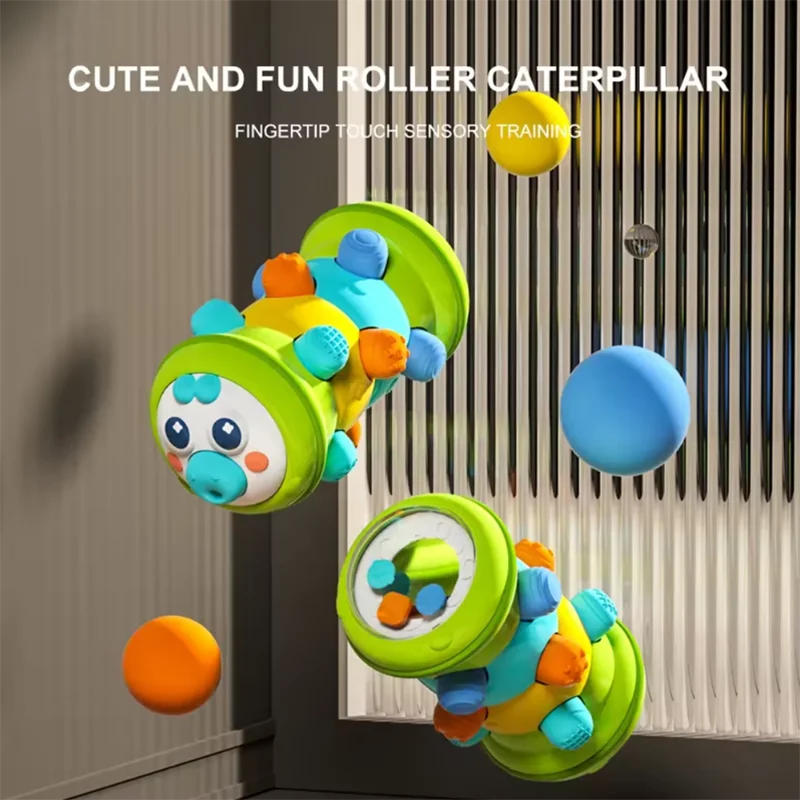 赤ちゃんのかわいいローラープレス早期教育学習パズル、ハイハイ練習、指の細かい動きを訓練する鳴るおもちゃ