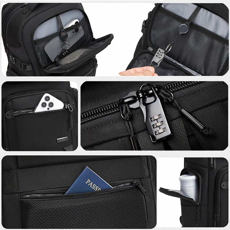 Unisex New Solid Color Backpack Waterproof Business Backpack College Computer Backpack Large Capacity Outdoor Hiking Backpack