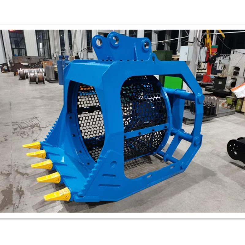 YG YG China Construction Machinery 6T 10T 20T 30T Excavator Rotary Bucket Screening Machine Hydraulic Rotary Screen Bucket