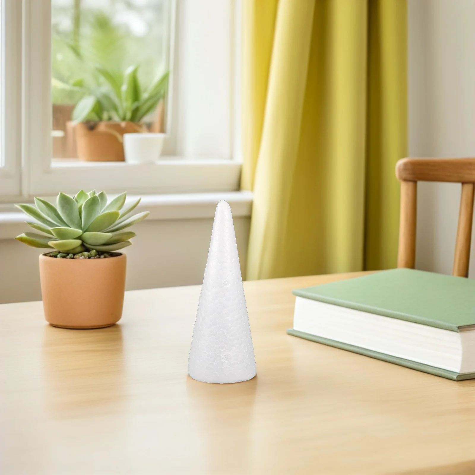 

12Pcs White Foam Cones for Crafts Lightweight Polystyrene Cone Shaped Foam DIY Christmas Ornaments Tabletop Tree Craft