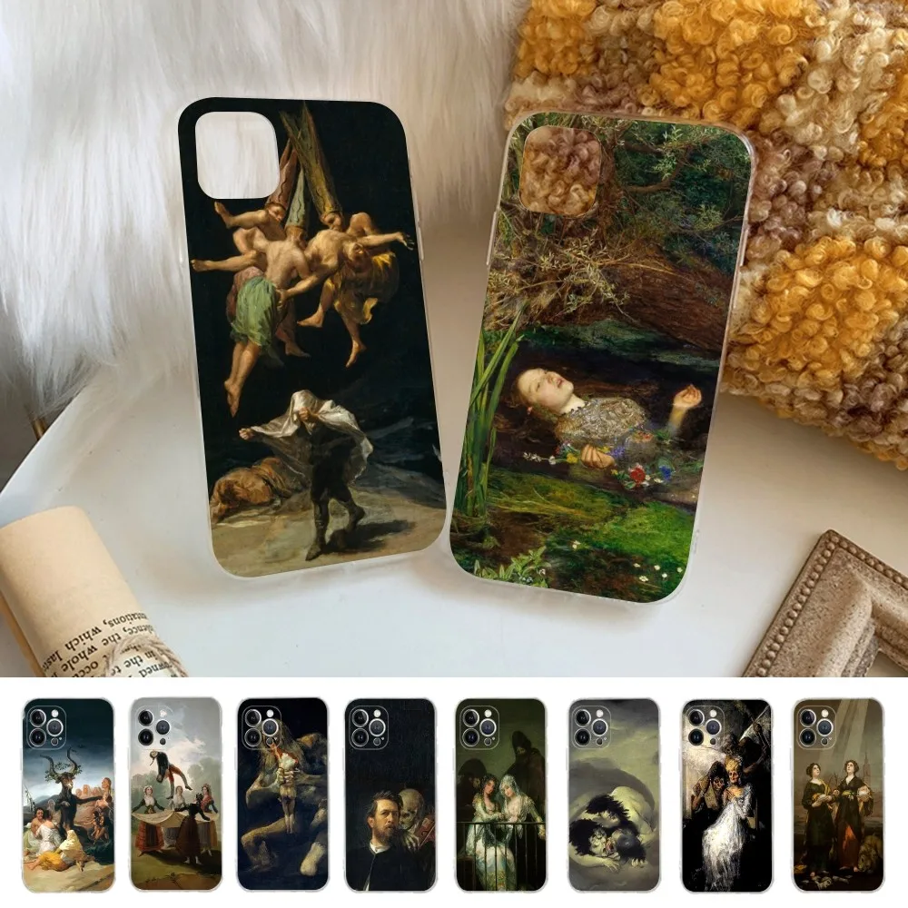 Spain Francisco Goya Art Phone Case Silicone Soft for iphone 16 15 14 13 12 11 Pro Mini XS MAX Plus X Cover