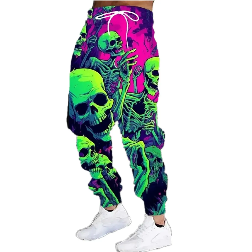 Fashion men's autumn and winter sports pants animal graffiti 3D printed pants neutral street casual sports jogging pants Z0127