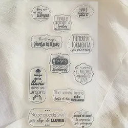 spanish daily phrase Clear Stamp Transparent Silicone Stamp Seal Sheet For Scrapbooking Photo Album Decoration