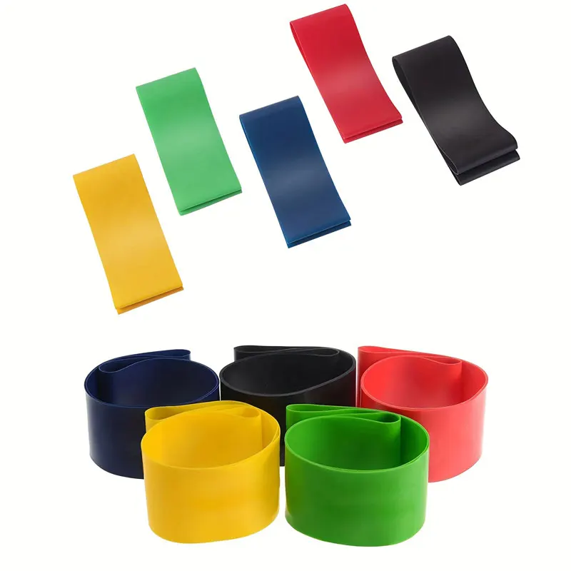 5 PC Fitness Resistance Ring, TPE Material Thin Legs and Buttocks Fitness Equipment, Color Elastic Belt Yoga Supplies, Essential