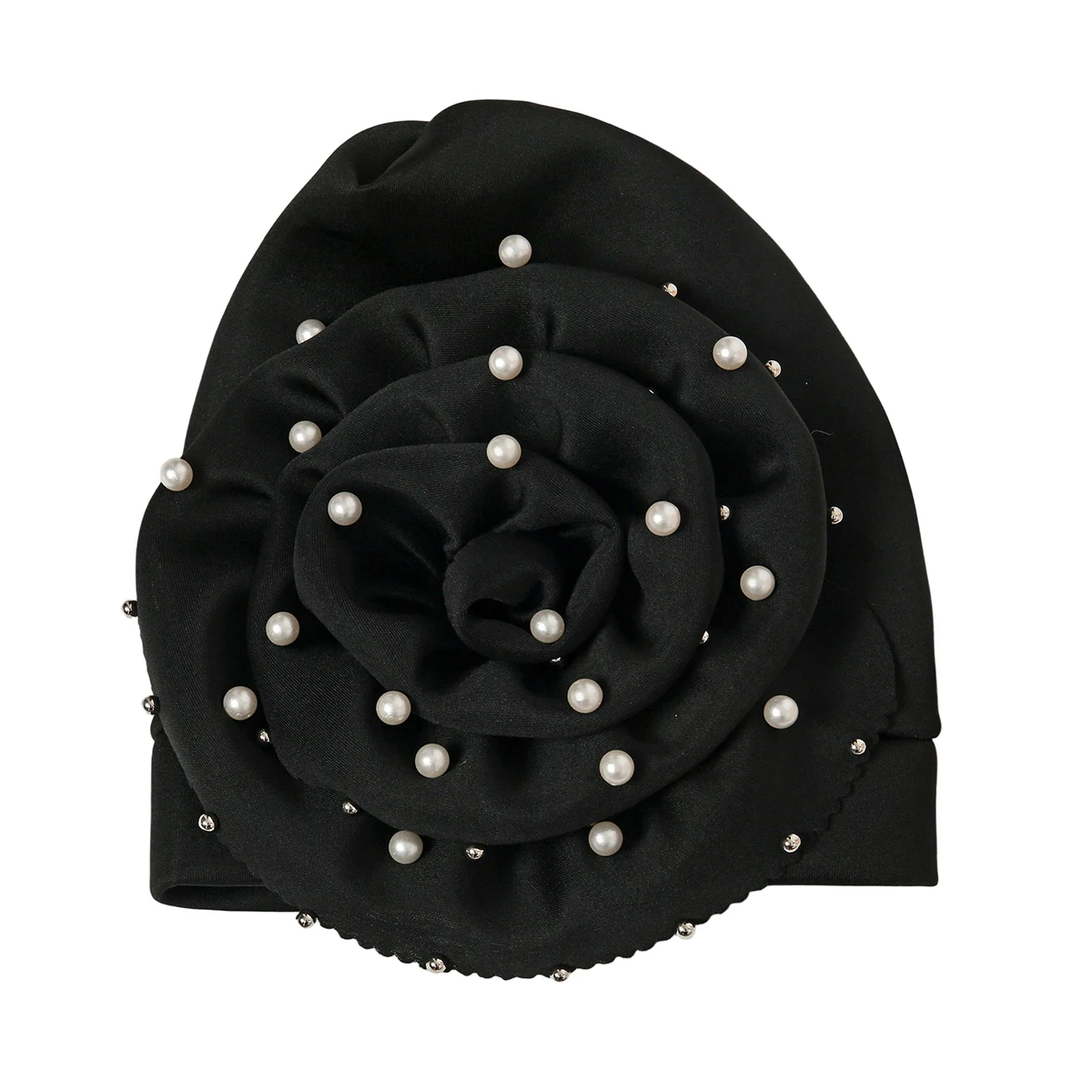 New Muslim Women Flower Hat Indian Beanie Hair Loss Head Cover Beaded Turban Cancer Chemo Islamic Caps Headwear Ladies Hats