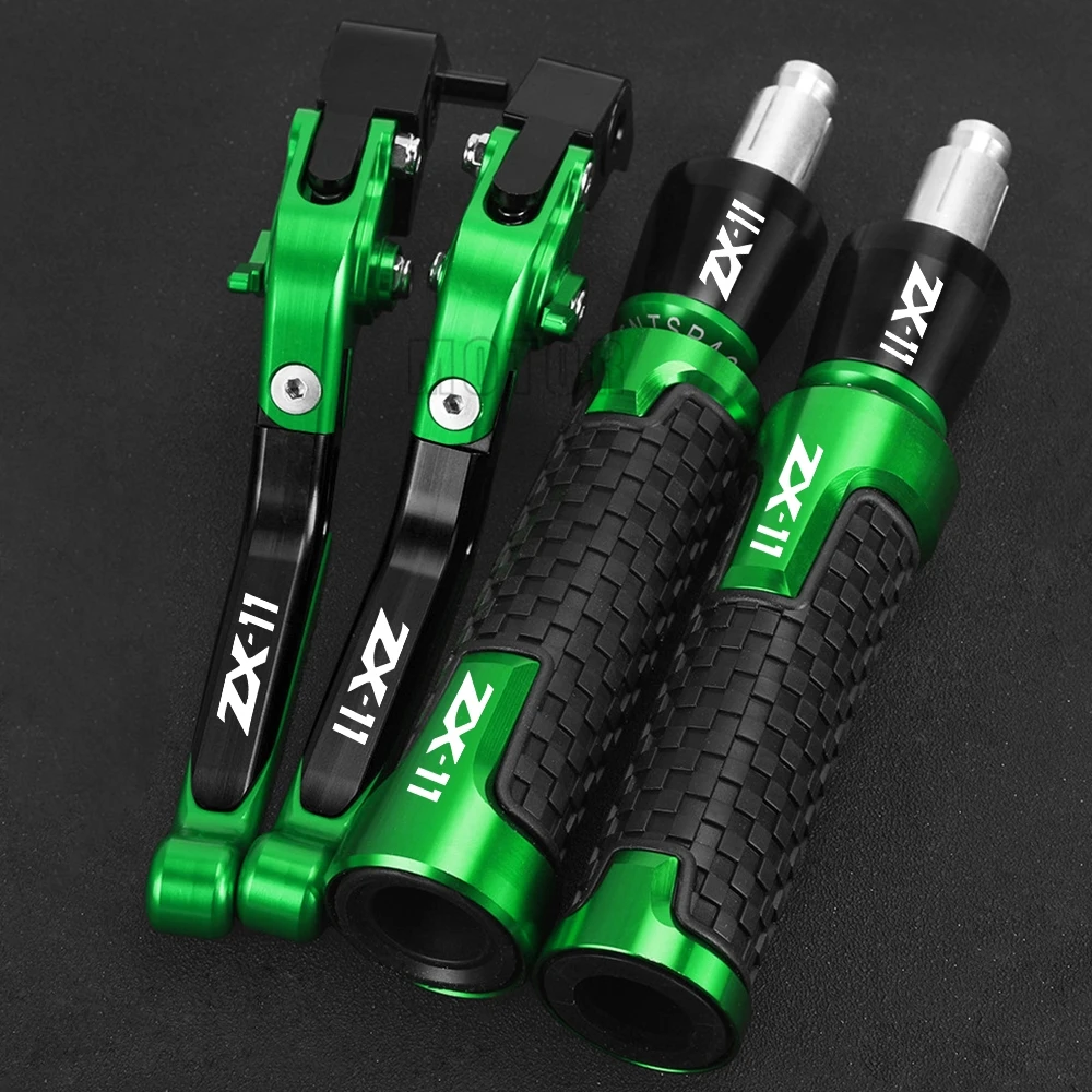 Motorcycle Adjustable Brake Clutch Levers 22mm Handlebar grips ends Handle bar For kawasaki ZX11 ZX-11 ZX 11 1990-2001 2000 1999