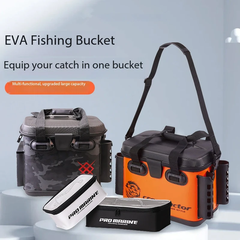 

Утолщенное рыболовное ведро EVA Luya, многофункциональное ведро для живой рыбы, с возможностью установки удилища, легко моется, контейнер для хранения, рыболовные принадлежности