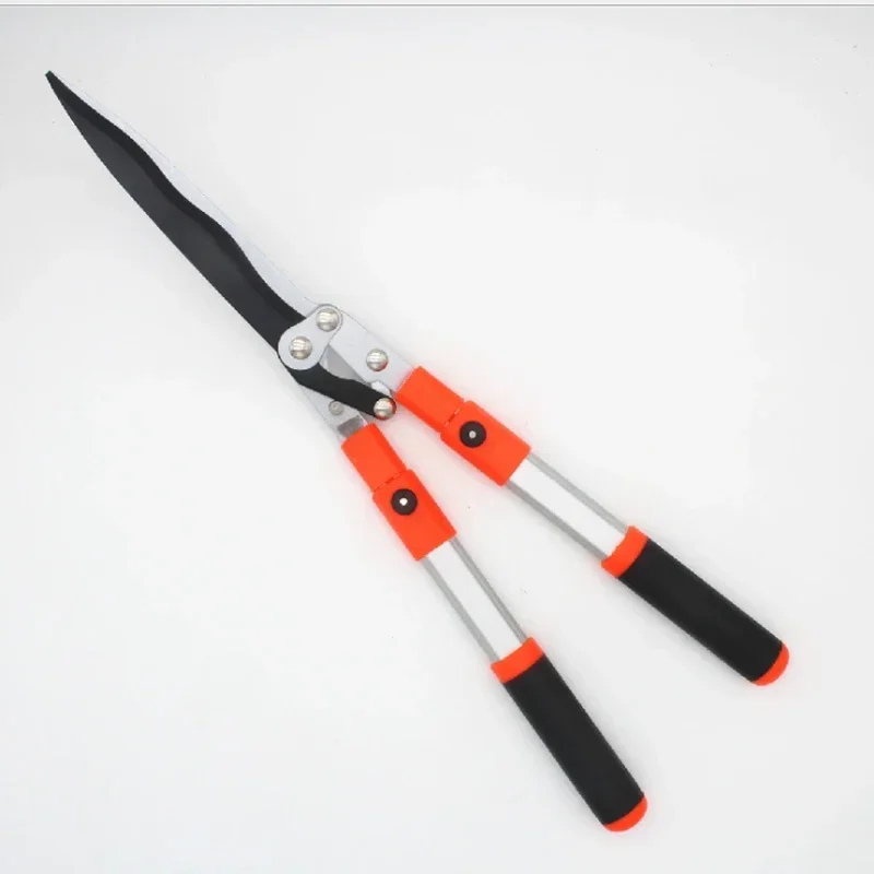 Large Opening 5 Gears Retractable Hedge Shears Landscaping Holly Pruning Shears Garden Lawn Long Scissors