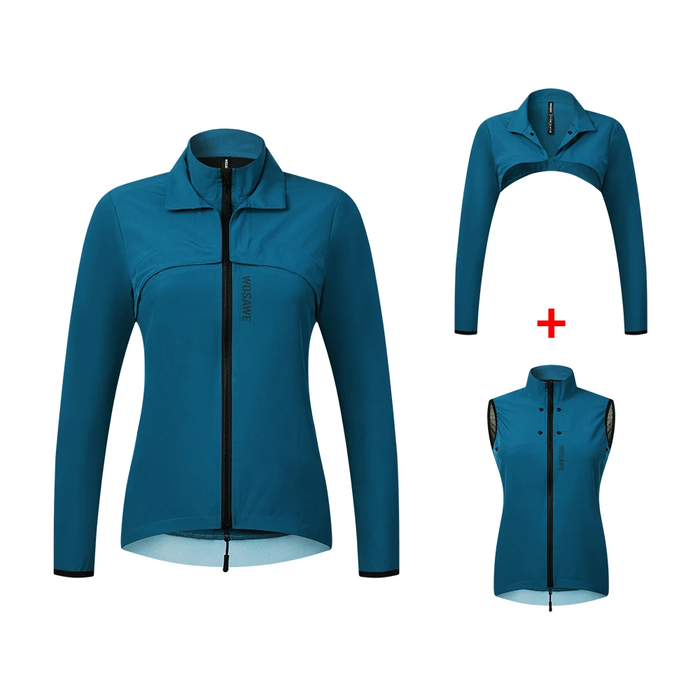 WOSAWE Womens Ultralight Cycling Jacket Anti-UV Windproof Cycling Jersey MTB Bike Windcoat Hiking Jacket Bicycle Clothes