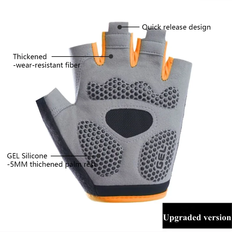 Męskie rękawiczki do jazdy na rowerze Rękawiczki na siłownię z półpalcami Damskie oddychające antypoślizgowe rękawiczki do treningu sportowego