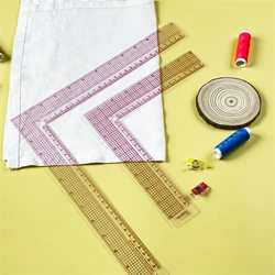 Garment Cutting Plastic Quilting Ruler For Sewing Accessories Patchwork Tools Tailor Craft Scale Rule Drawing Supplies L Shape