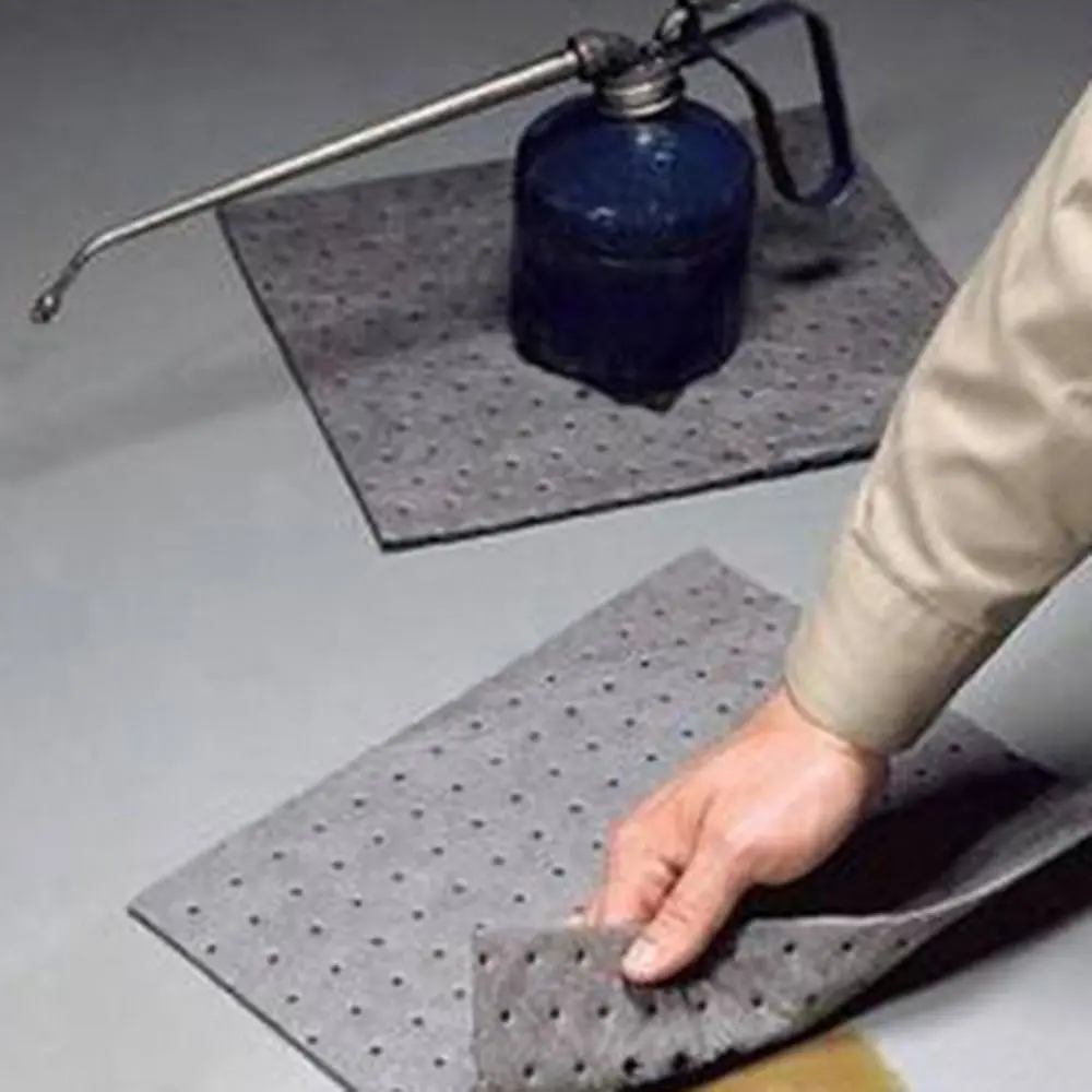 5Pcs Shearable 50*40cm Oil Absorbent Pads Absorbent Mat Heavy Weight Oil Spill Mat Reusable Grey Garage Floor Mat Basement