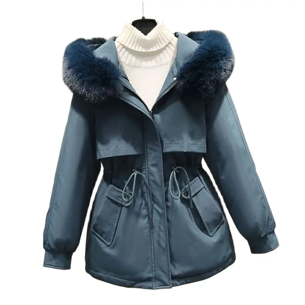 

Fashion Fleece School Overcomes Women's Winter 2024 New Students' Leisure Korean Version Of big Fur Collar Cotton-padded Jacket.