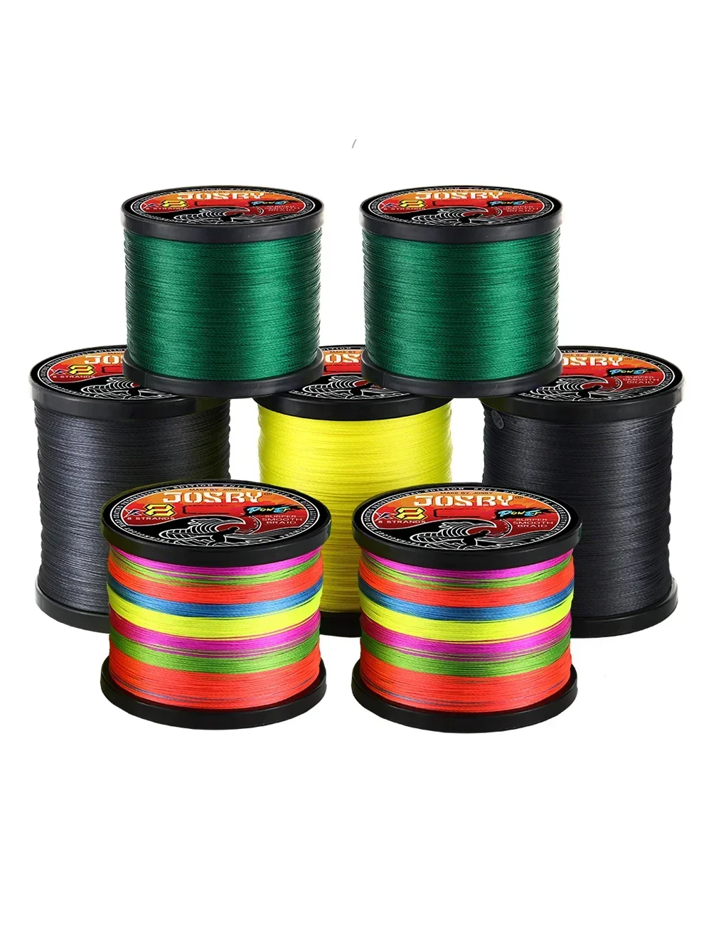 JOSBY New 8 Strands PE Fishing Line100M 300M 500M 1000M MultifilamentBraided carp wire Fish Equipment RaidFishing Line Tools