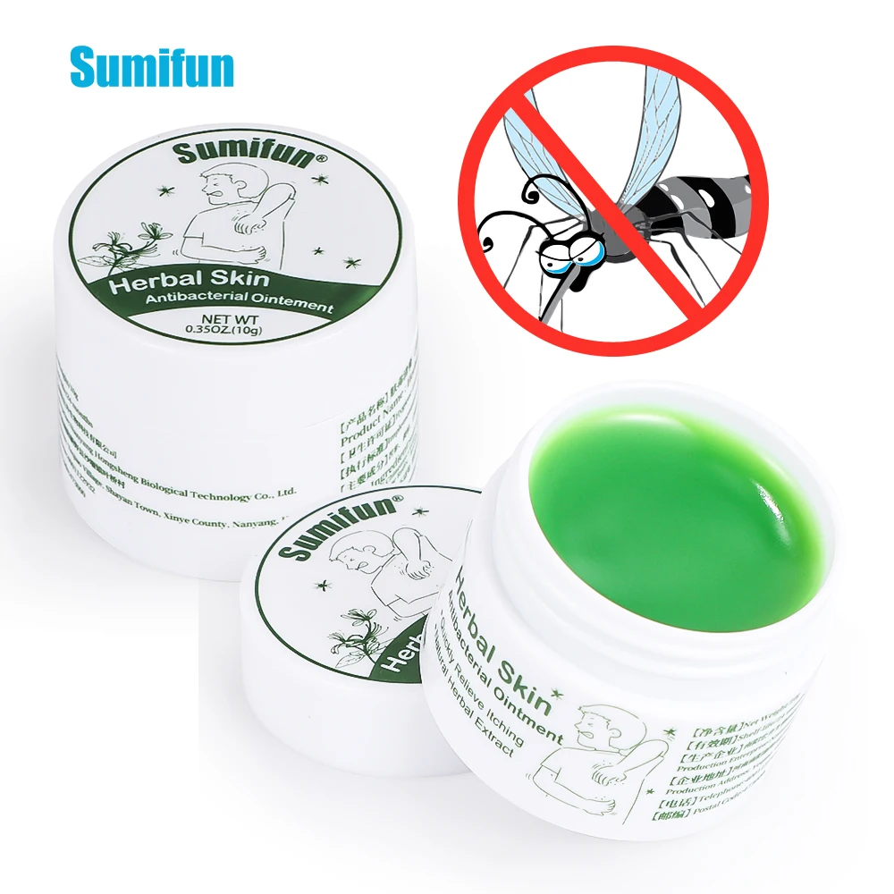 

Sumifun 10g Antipruritic Cream Mosquito Bite Repellents Anti-Itching Ointment Anti-inflammatory Eczema Psoriasis Herbal Cream