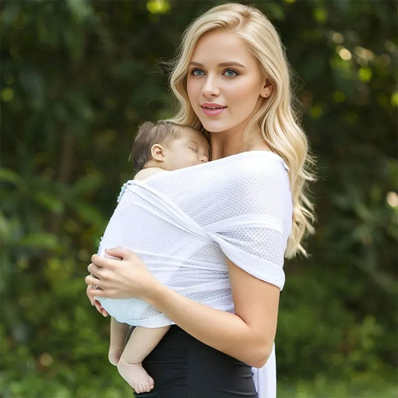 

Easy-Wear Mesh Baby Carrier, Soft & Breathable Sling for Newborns, Hands-Free Comfort Wrap for Parents on The Go