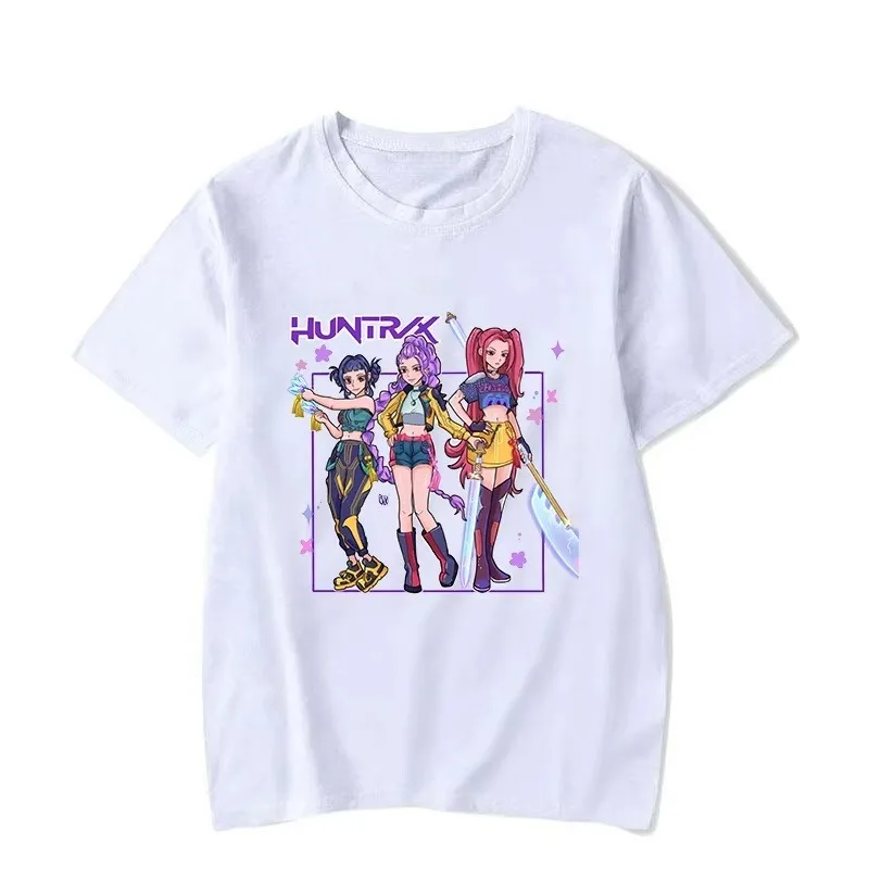 2025 شعبية أنيمي KPop شيطان الصيادين ثلاثية الأبعاد مطبوعة عادية لطيف ، موضة فضفاضة ، مريحة ، تنفس ، التجفيف السريع تي شيرت #2