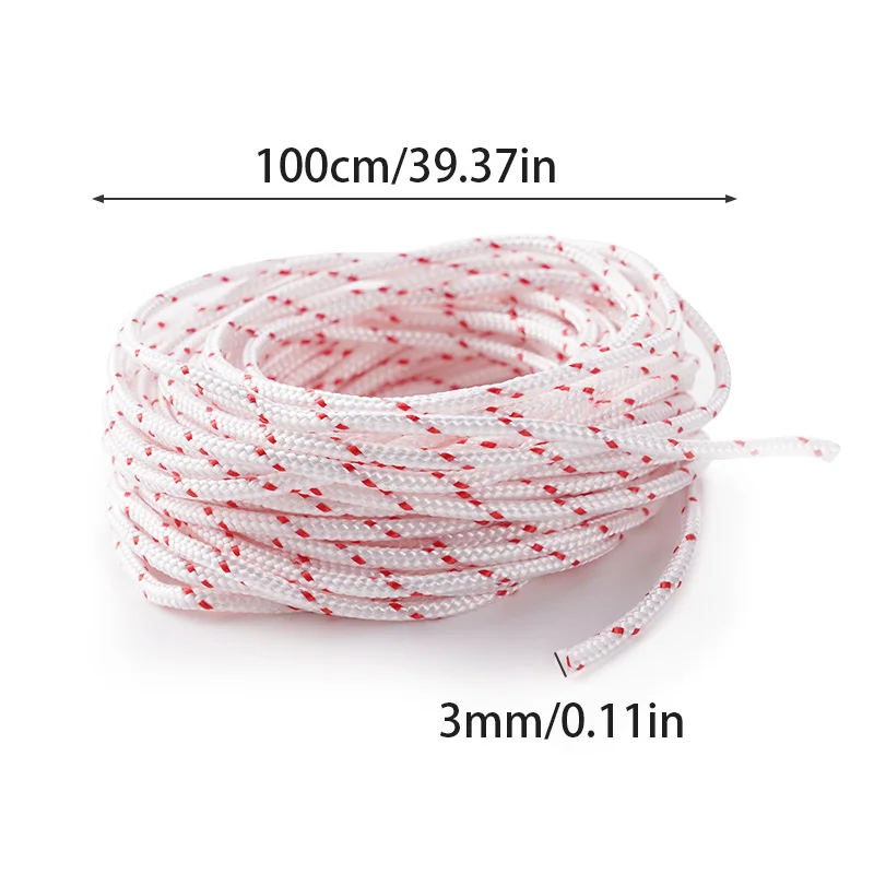 10M 3mm Replacement Recoil Starter Rope Pull Cord For Husqvarna Stihl Craftsman Chainsaw Lawn Mower Trimmer Gasoline Engine Part