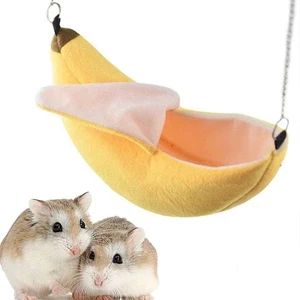 Banana Hammock House for Small Animal, Hammock for Hamster, Ninho Quente, Sugar Glider, Small Hammock, Pet Acessório 6 principais vendas casinha ninho passarinho - №4