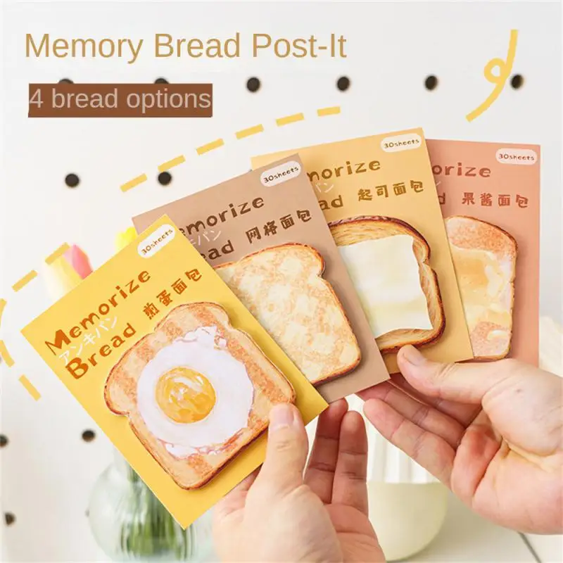 Cute Cartoon Animal Bread Toast Tearable Note Book Posted It Sticky Notes Notepad Memo Pads Children Gift School Office Supplies