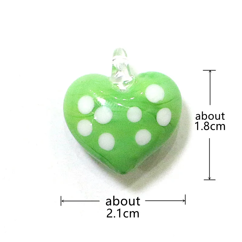 2Pcs Cute Glass Heart Charms Pendant Wave Point Design Love Ornaments For Handmade Women Jewelry Accessories DIY Earrings Making