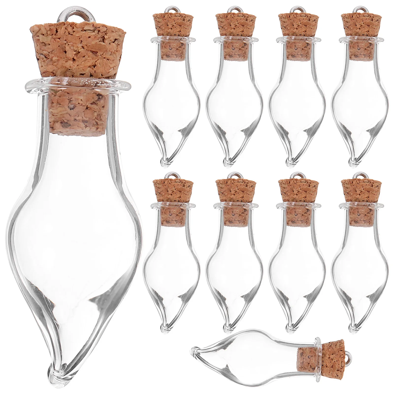 

10Pcs Drift Bottles Glass Cork Lid Mini Jars DIY Wish Bottles for Wedding Favors Sand Storage Decorative Jars Cute Jar