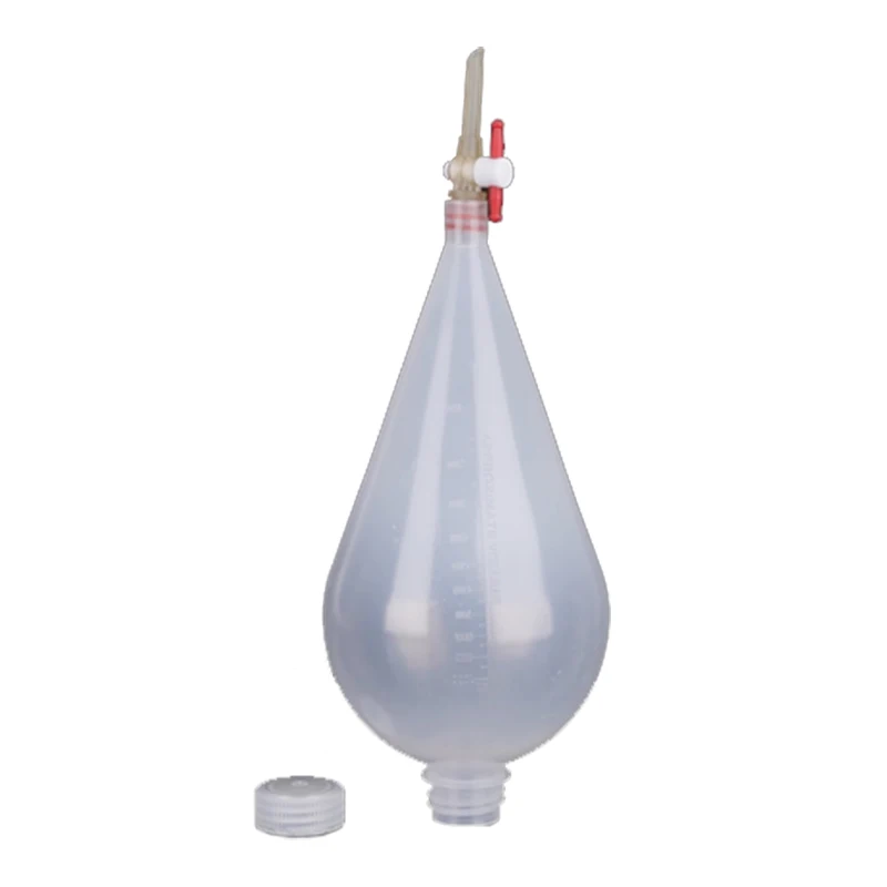 Fotografia 7: Parafuso/tela de funil separador em forma de pêra de polipropileno 125ml 250ml 500ml 1000ml plástico pp