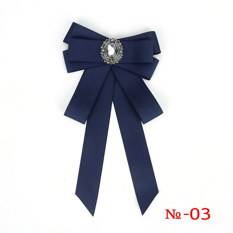 Modische Schwarze Schleifen-Krawattenklammer Rotes Diamant-Fliegeband Weiße Strass-Hemdfliege Geschenk für Damen Accessoires – Detail 4
