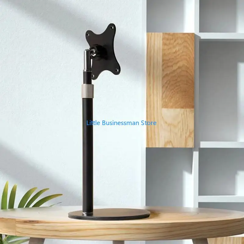 Desktop-Displayständer für 7 bis 18,5 Zoll große Monitore, Metall-VESA-Halterung 75 x 75 mm mit runder Basis für Heimbüro und – Detail 2