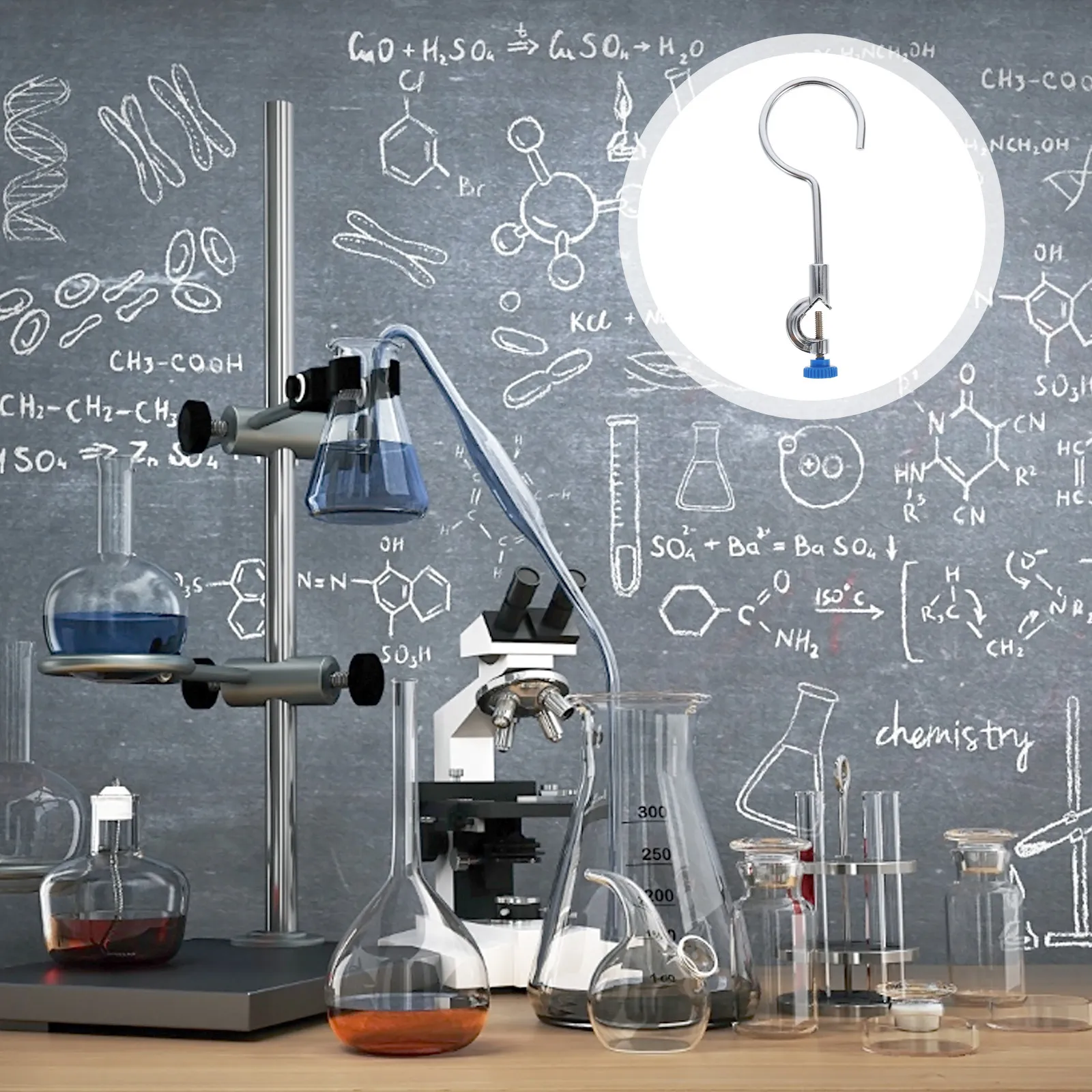 1pc Iron Labs Acid Alkali Resistant Oxidation Proof Retort Clamp Beakers Laboratory Supplies Lab Stand