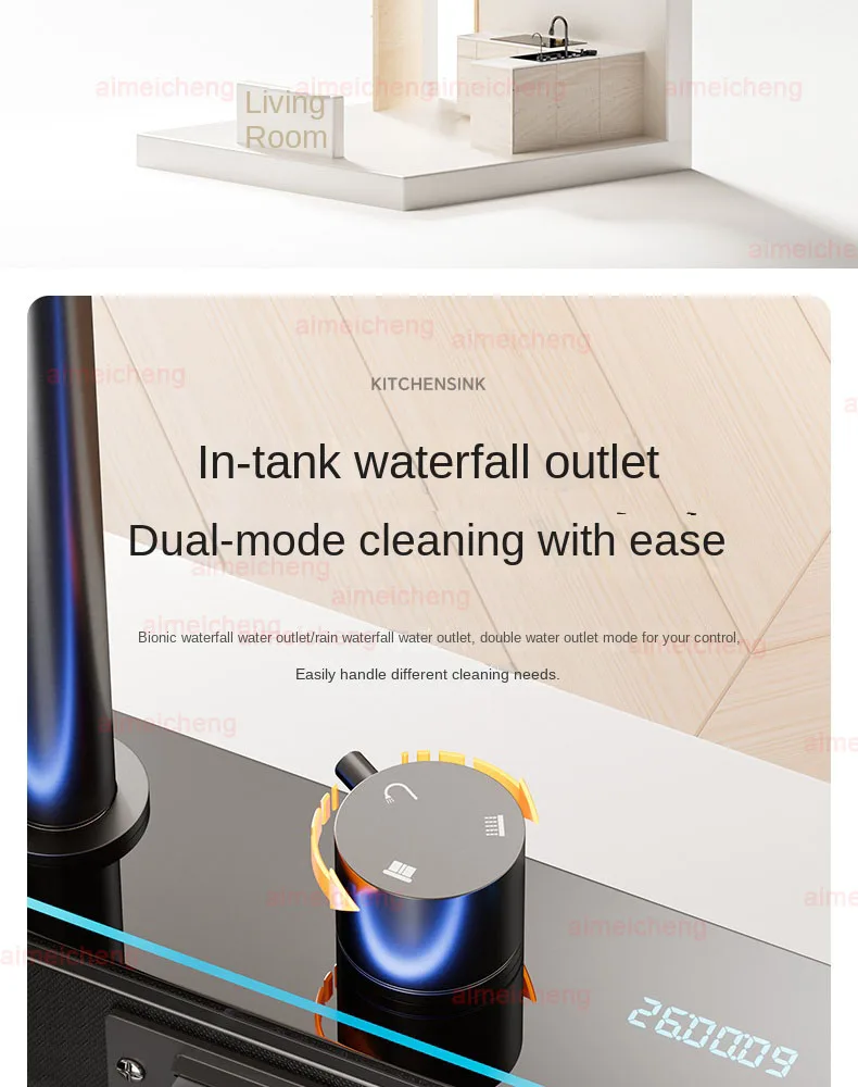 Neptune Star Whale Rain Vegetable Washing Basin Large Single Slot Thickened 304 Stainless Steel Sink Kitchen Household Dish Sink