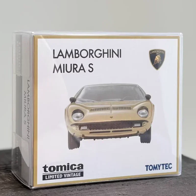 TAKARA TOMY TOMYTEC Tomica 1:64 TLV Lamborghini Miura S Golden edición limitada aleación juguete Motor Diecast Metal modelo regalo, juguete para niño