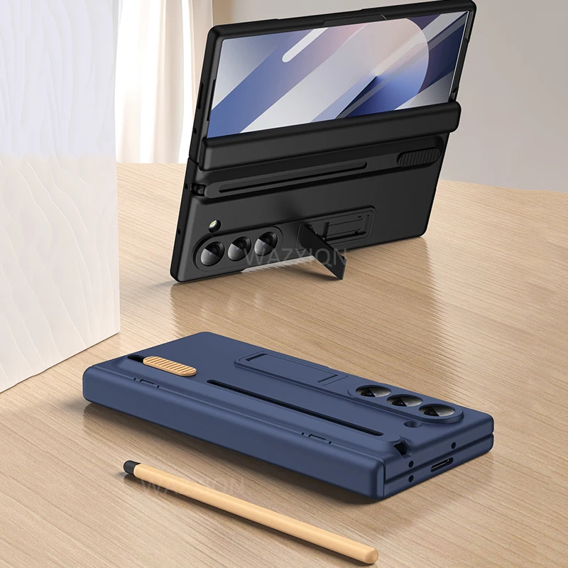 

CHAOYIDIAN Touch Pen Case for Samsung Galaxy Z Fold 7 SE 6 5 4 3 Folding Hinge Wrist Band Screen Tempered Film Phone Cover Fold7