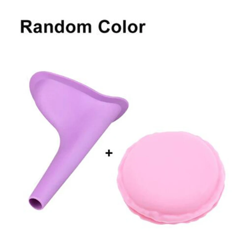 المرأة المحمولة مبولة السفر في الهواء الطلق التخييم الإناث مبولة لينة سيليكون التبول مع صندوق الدائمة المرحاض الطوارئ TMZ