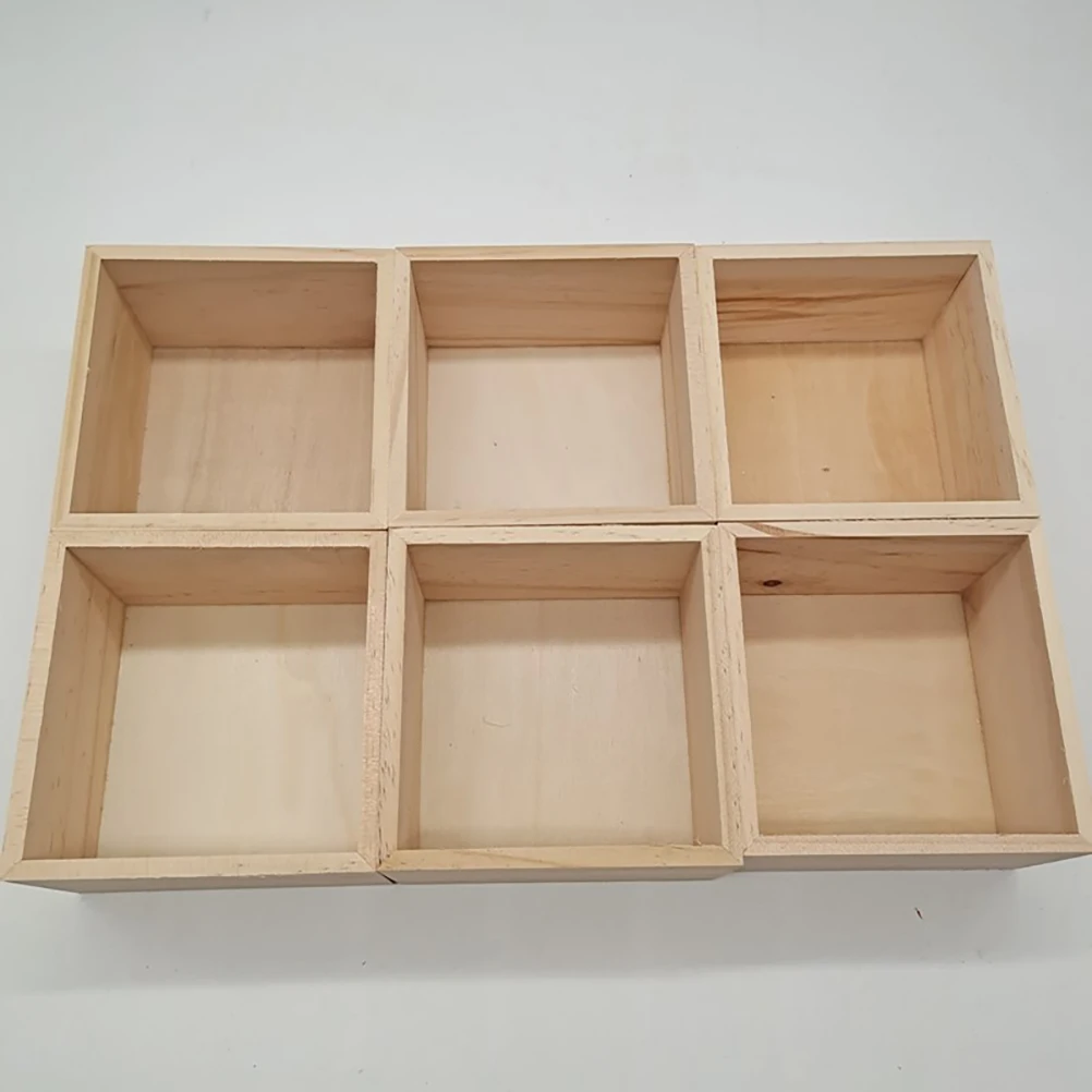 

2Pcs Simple Wooden Storage Boxes Vintage Style Large Capacity Home Sundries Organizer Storage Case Gift Box Gift Packing Box