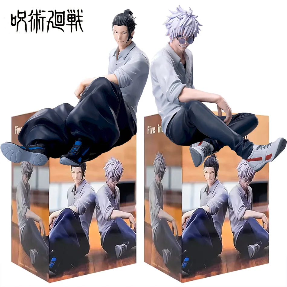 10 سنتيمتر جوجو ساتورو أنيمي Jujutsu Kaisen الشكل Satoru Gojo الراحة وقت الجلوس موقف يأتي هدية لعبة عمل الشكل البلاستيكية
