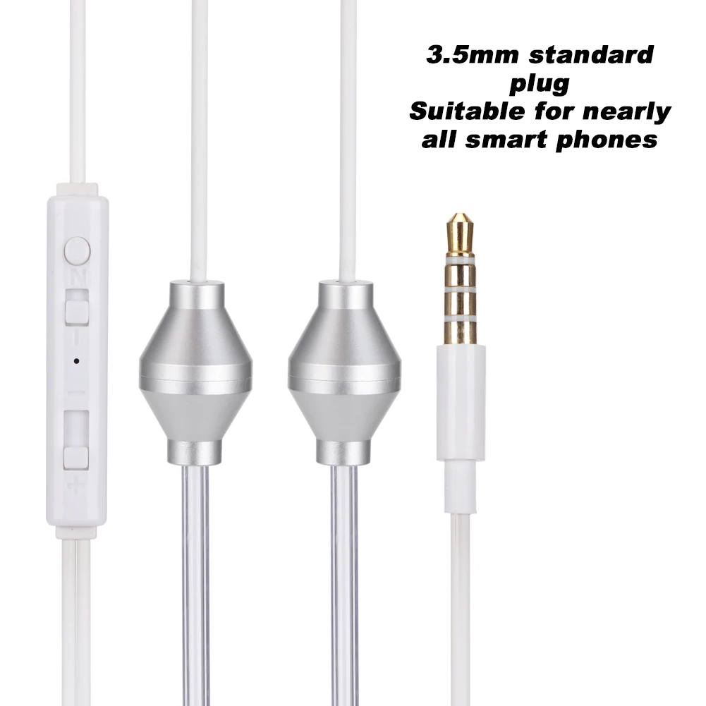 3.5mm Mobile Phone Double Spiral Earphone Anti Radiation Air Acoustic Tube Earphone Earbuds Mobile Phone Earphone ​ Earphone