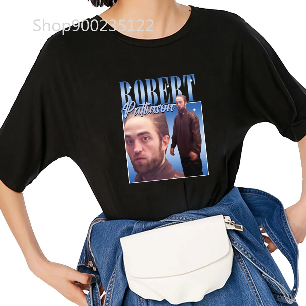 Robert Pattinson Standing Meme Shirts for Women Harajuku T-shirt Women Summer Funny Casual Graphic T Shirts Female Clothes