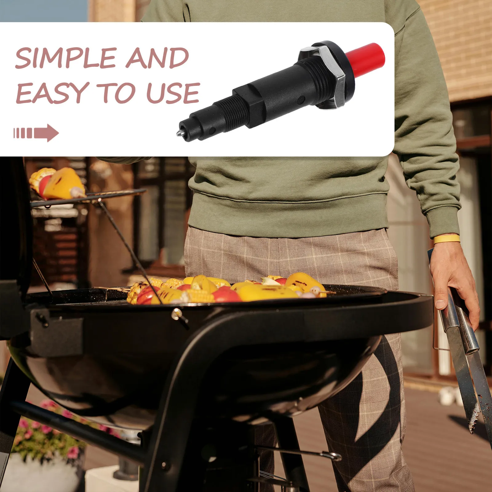 Bbq Grill Igniter Kit Piezoelectric Push Button Igniter for Gas Stove Range Oven Replacement Outdoor Cooking Safe Efficient