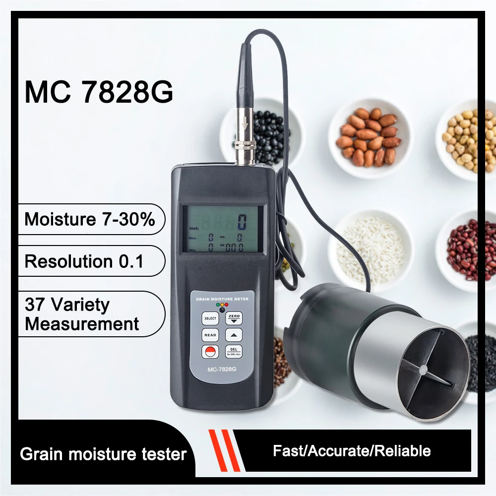 

Landtek MC7828G Cup Type Grain Digital Moisture Meter Tester 36 Kinds Grain Corn Seed Paddy Whole Rice Coffee Sesame Wheat