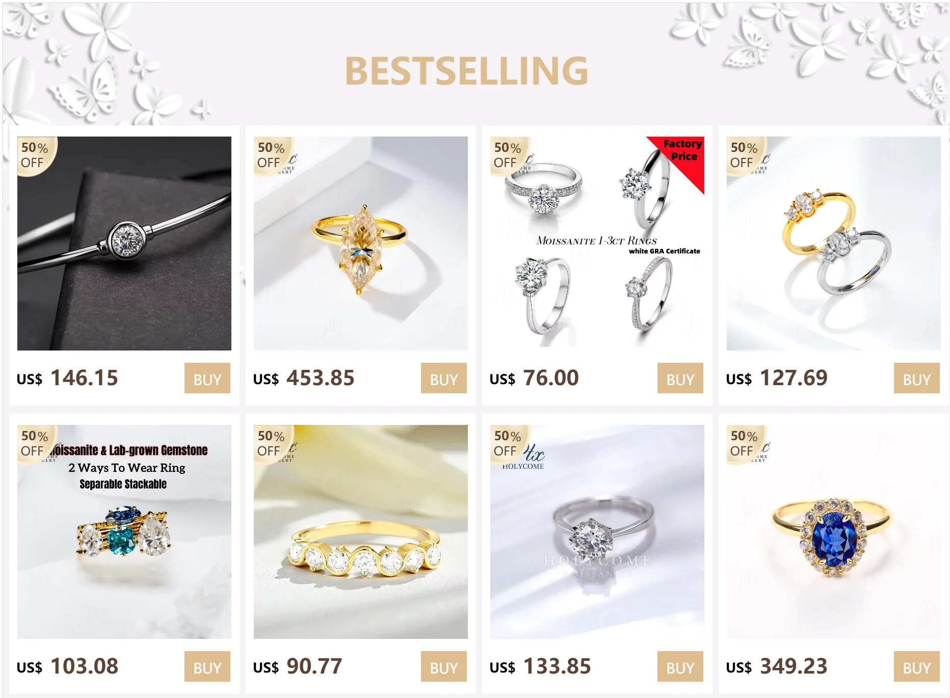 Moissanit & Laborgezüchteter Edelstein Saphir Leuchtend Blauer Ring 925 Silber Bankett Hochzeit Jubiläum Geburtstag Feiner Schmuck für Damen – Detail 1