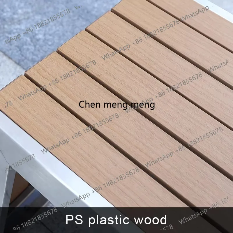 Customized Factory Cheap Modern Garden Bench Metal Plastic Wood Street Seat 1.5m,1.8m Outdoor Benches