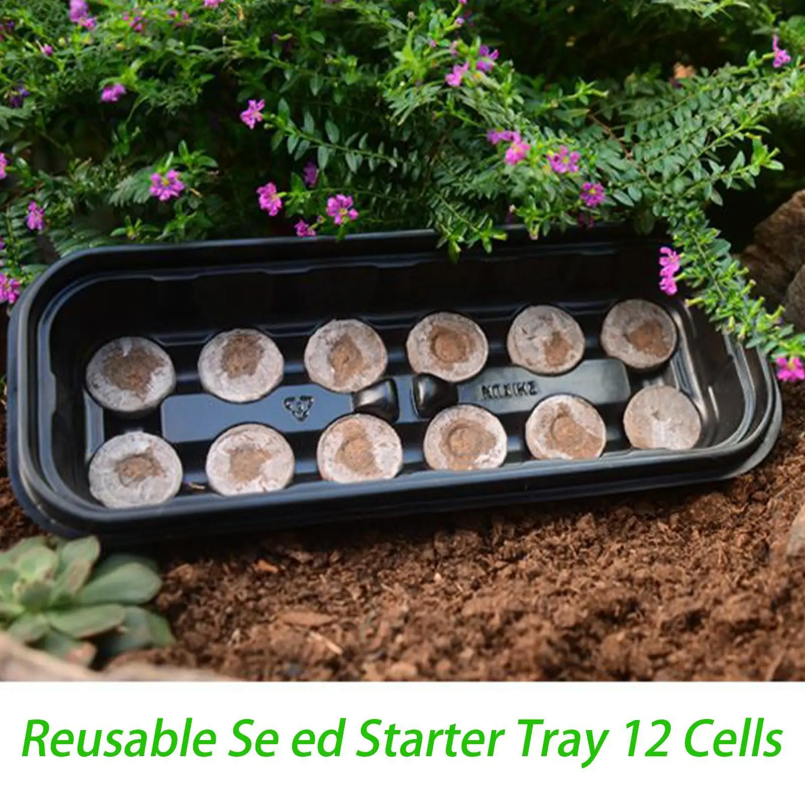 

Поднос для рассады, 12-ячеечный размножитель с куполом для влажности, садовый поднос для размножения посадки, для клонирования, размножения, теплицы, сада