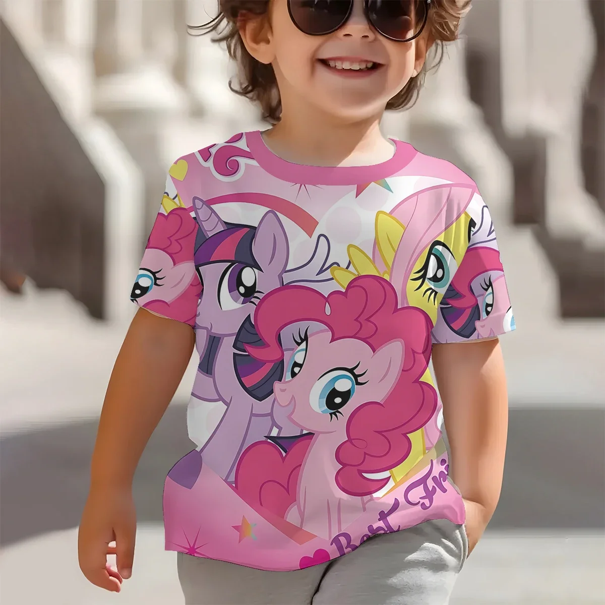 

Cute cartoon My Little P-PonyS 3D Print Baby Clothing 5 to 14 Years Male Outdoor Clothe for Children Boy Girl Child Top T-Shirt