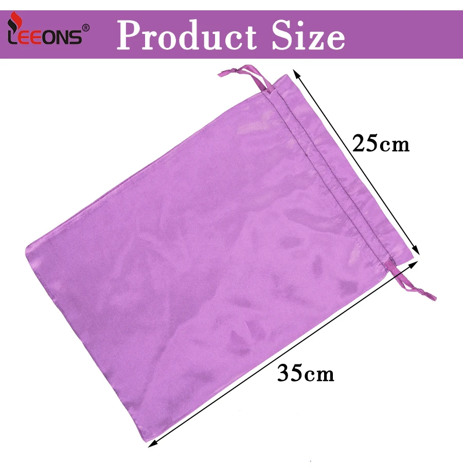 5Pcs Pink Smooth Satin Bags Hair Wig Bundles Storage Packaging Tools Silk Gift Bags Custom Logo 25X35Cm Pink Drawstring Bags