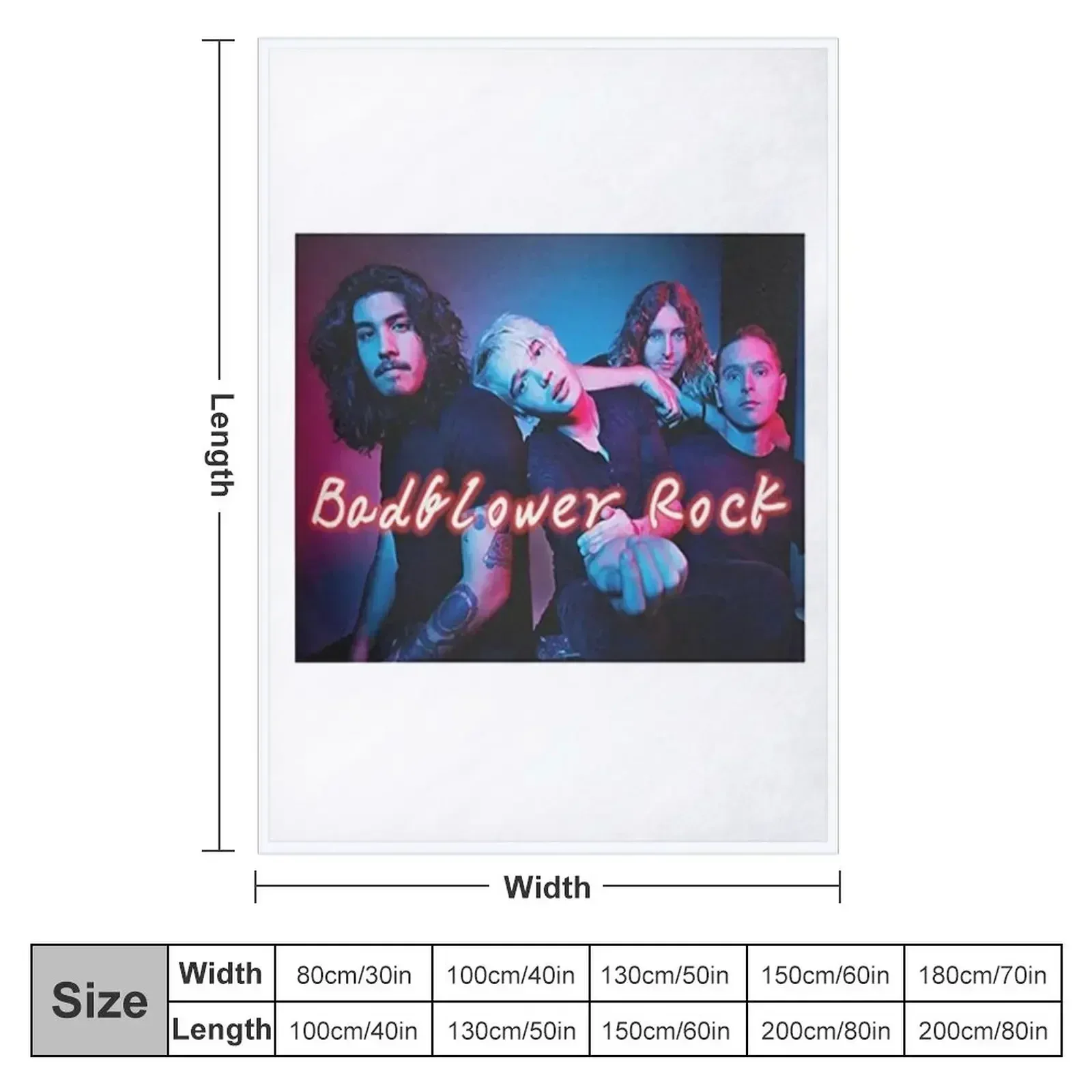 New EUBCS Men Badflower Rock Band Ultra Soft Printing with Short Shirt Throw Blanket Stuffeds Bed funny gift Blankets